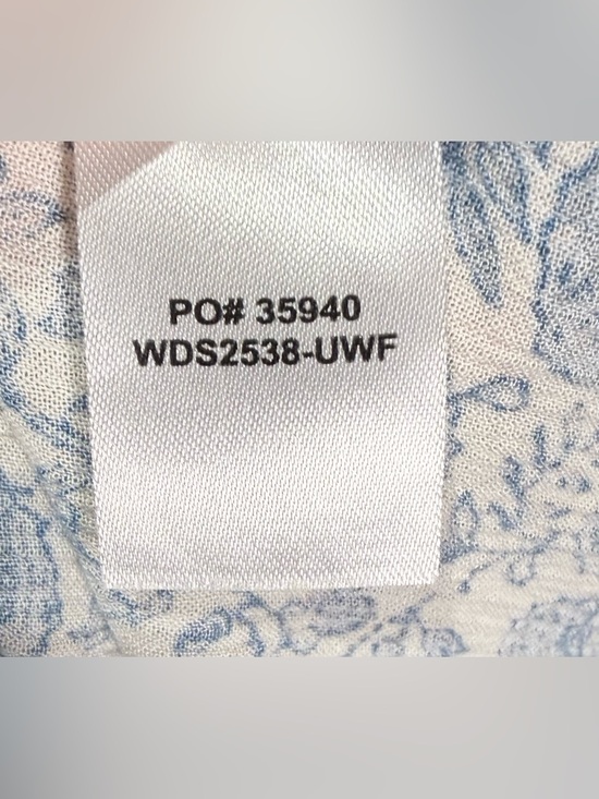 Faherty Eden Maxi Floral Print Dress in Blue & White Size Medium - Picture 10 of 10